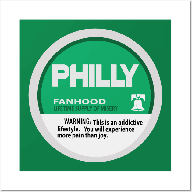 Addicted to Philly Football Wall Art by Philly Drinkers